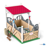 Box et ses accessoires Papo en PVC, Collection chevaux, jouet éducatif idéal pour enfants et collectionneurs