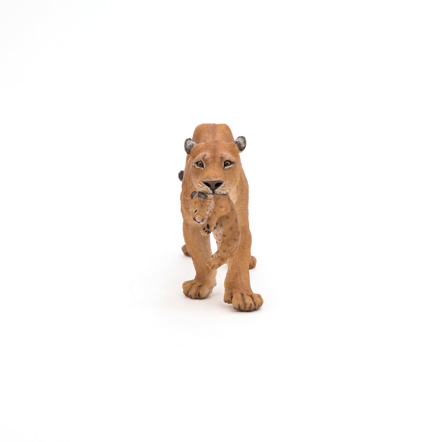 Figurine Lionne avec lionceau Papo en PVC, thème félins, Collection Animaux sauvages, jouet éducatif idéal pour enfants et collectionneurs
