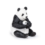 Panda assis et son bébé Papo en PVC, Collection Animaux sauvages, jouet éducatif idéal pour enfants et collectionneurs