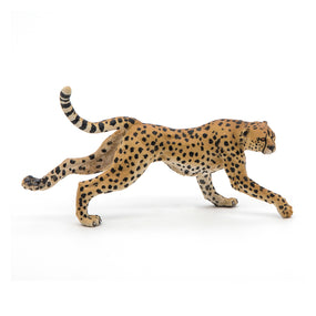 Figurine Guépard courant Papo en PVC, thème félins, Collection Animaux sauvages, jouet éducatif idéal pour enfants et collectionneurs